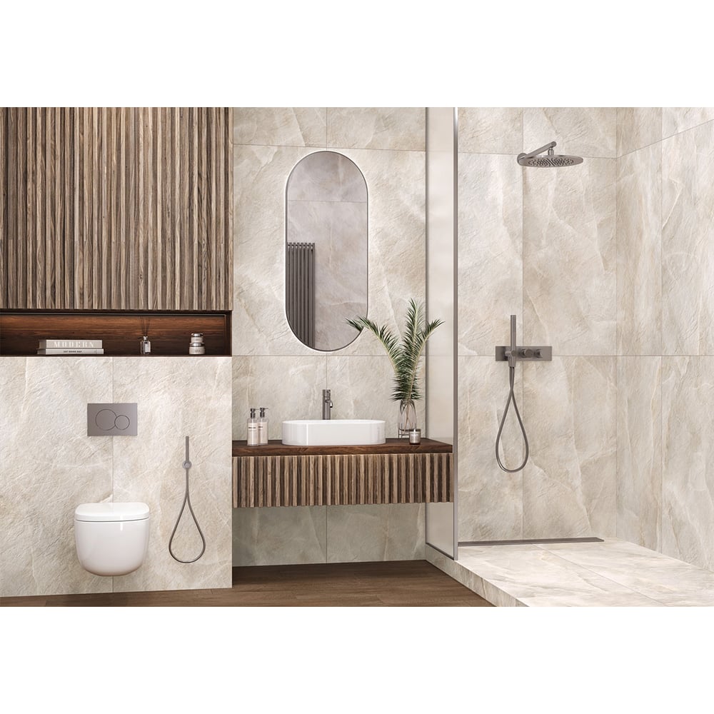 Изображение товара Керамогранит Delacora Salt Beige лаппатированный карвинг, 1200x600 мм