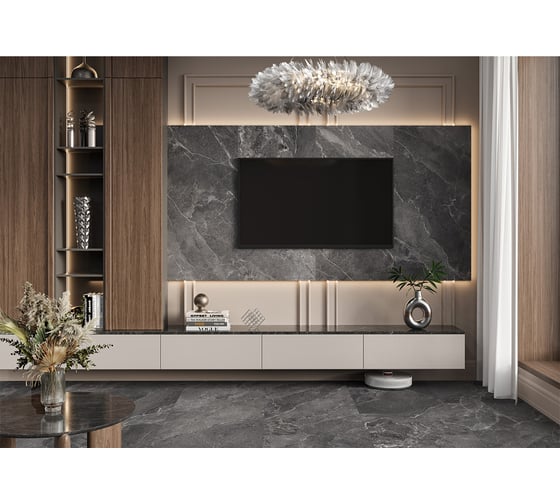 Изображение товара Керамогранит Delacora Karakum Dark лаппатированный карвинг, 1200x600x9.5, 1.44м2, 2 шт в упаковке, коричневый D120258L