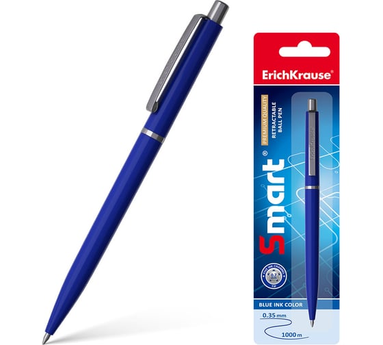 Изображение товара Автоматическая шариковая ручка ErichKrause Smart, синий 45387