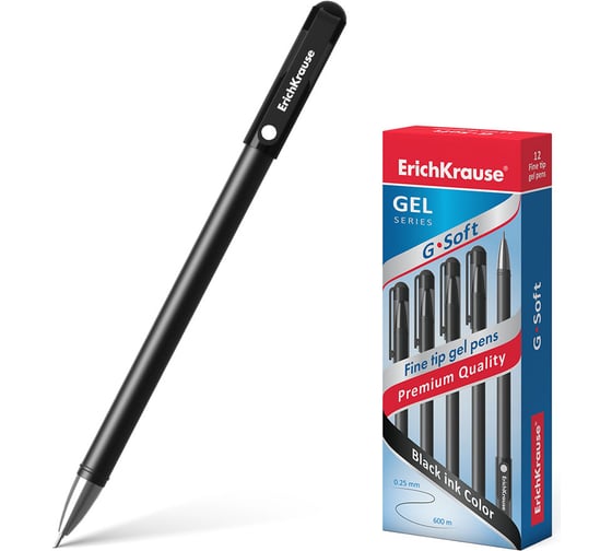 Изображение товара Гелевая ручка ErichKrause G-Soft, черный 39207