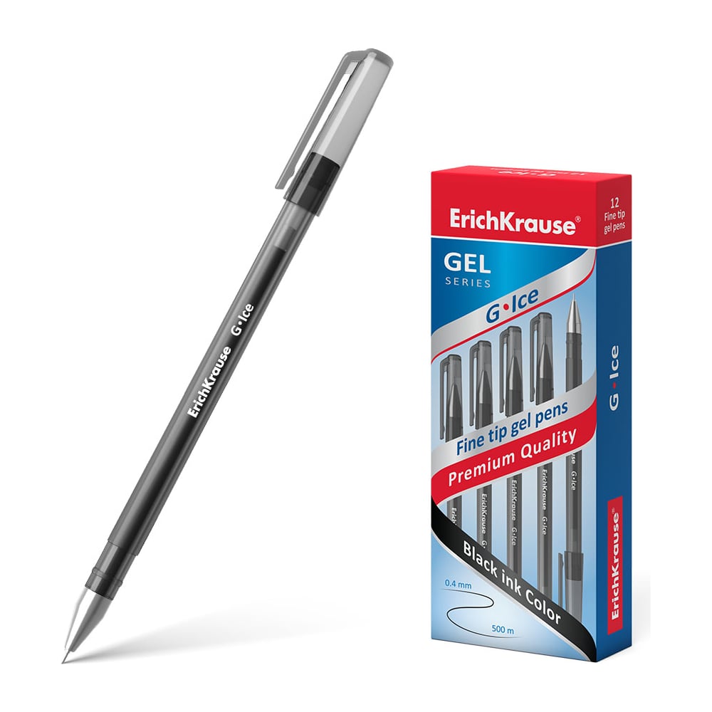 Изображение товара Гелевая ручка ErichKrause G-Ice, черный 39004