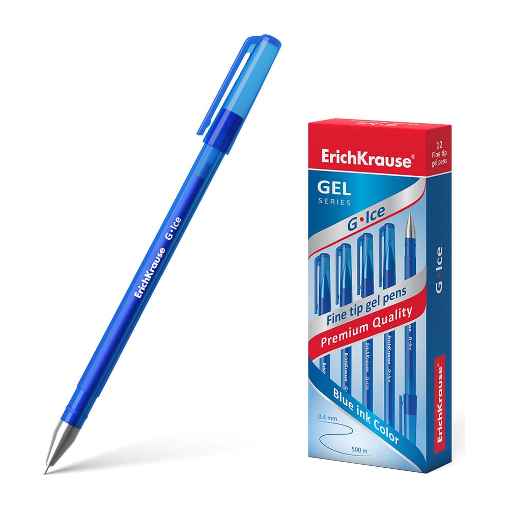 Гелевая ручка ErichKrause гелевая ручка автомат pentel energel 0 7 мм одноразовая синий стержень