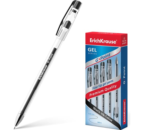 Изображение товара Гелевая ручка ErichKrause G-Point, черный 17628
