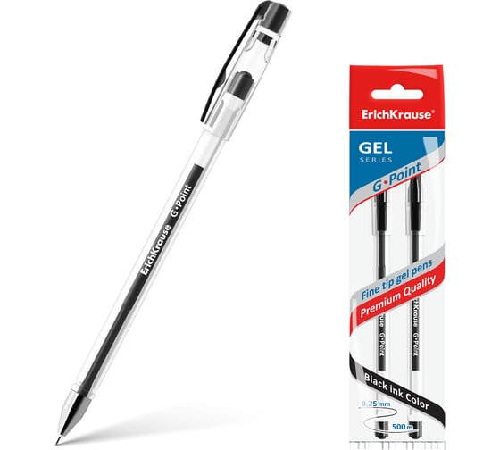 Изображение товара Гелевая ручка ErichKrause G-Point, черный 43201