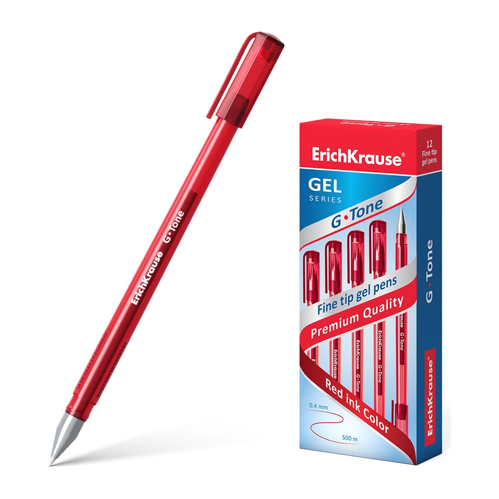 Изображение товара Гелевая ручка ErichKrause G-Tone, красный 17811
