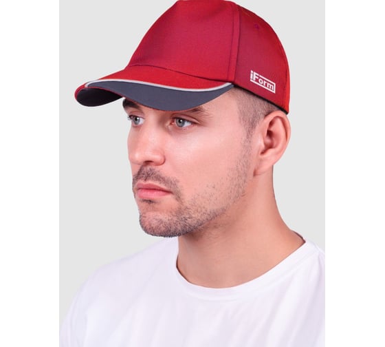Изображение товара Бейсболка Iform красный-серый (54-62), шт, Шап 557/54