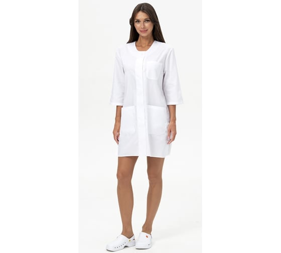 Изображение товара Халат ГК Спецобъединение МАРТА, белый (136-140, 170-176), шт, Хал 719/136/170