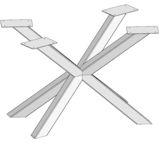 Изображение товара Подстолье для стола Parallax Ёж белый, 970x600x750, 999WN970600750-YOJ