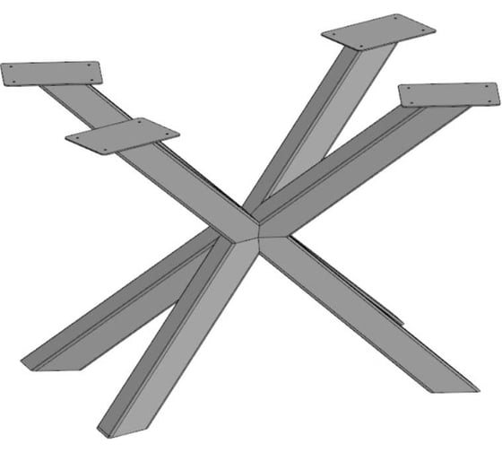 Изображение товара Подстолье для стола Parallax Ёж серый, 970x600x750, 999GR970600750-YOJ