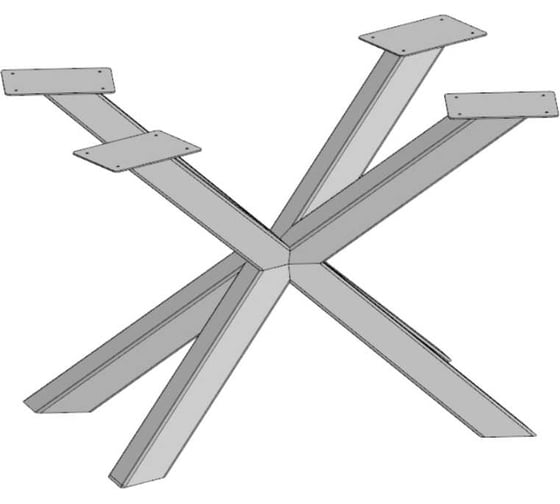 Изображение товара Подстолье для стола Parallax Ёж серебро, 970x600x750, 999SLV970600750-YOJ