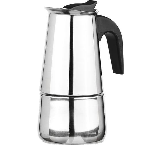 Изображение товара Кофеварка гейзерная VETTA 4 чашки, нержавеющая сталь, нейлоновая ручка 850-130