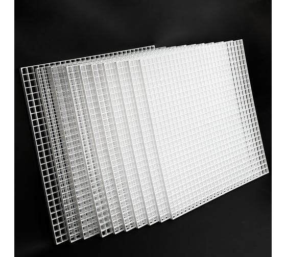 Изображение товара Пластиковая потолочная решетка под панели Армстронг KRAFTAIR 600x600 комплект 10 штук Армстронг 600х600-10шт