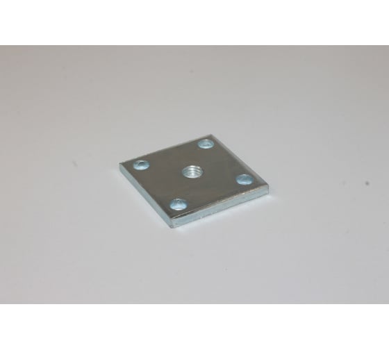 Изображение товара Пластина опорная Lucky Guy 60x60x6,0мм 1 отв М12, 4 отв д=8,1мм оцинк 600 01 6060 48 М12 0р