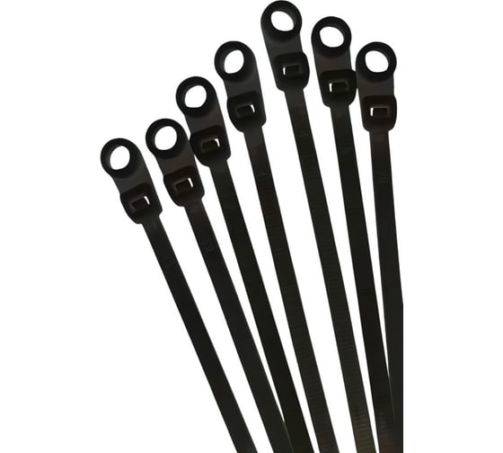 Изображение товара Хомут нейлоновый с монтажным отверстием DORI 3,6x200, черный, 100шт/уп 51675