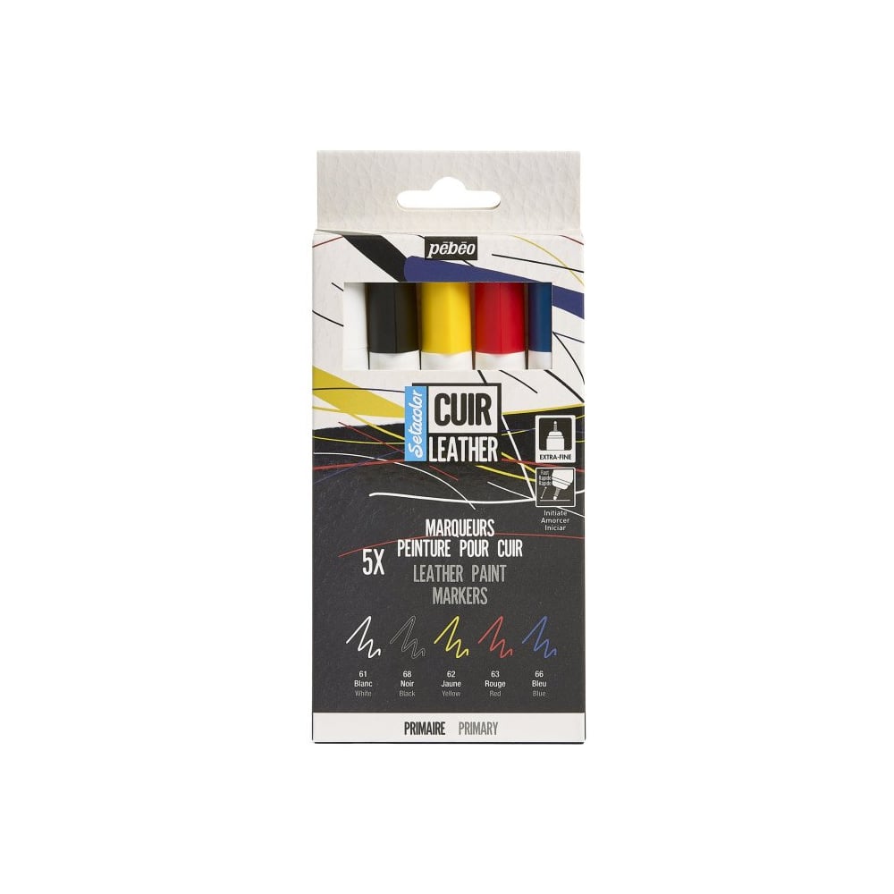 Изображение товара Набор маркеров по коже PEBEO Setacolor 5 цветов для творчества