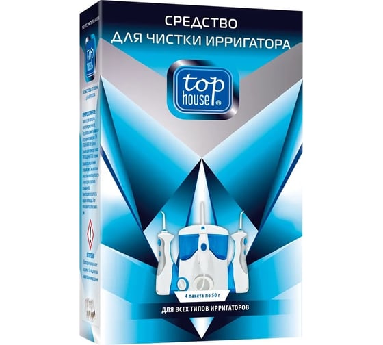 Изображение товара Экспресс-очиститель накипи и известковых отложений для ирригатора TOP HOUSE 200 г 393750