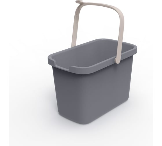 Изображение товара Ведро прямоугольное Полимербыт Smart 9,5л (серый) 433480500