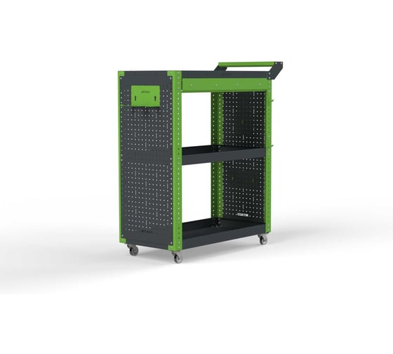 Изображение товара Тележка инструментальная ООО Металекс Metalex Тип 2А, 800x450x950, 3 полки, серо-зеленый, 118717
