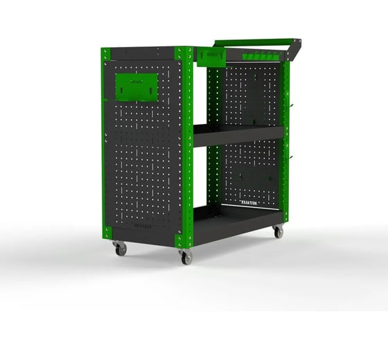 Изображение товара Тележка инструментальная ООО Металекс Metalex Тип 2А, 900x400x800, 3 полки, серо-зеленый, 118709