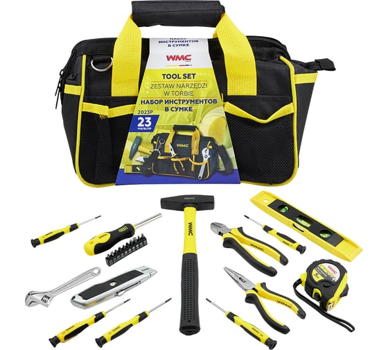 Изображение товара Набор инструментов WMC TOOLS в сумке, 23 предмета WMC-2023P(62605)
