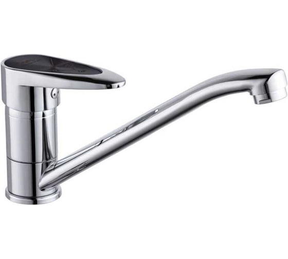 Изображение товара Смеситель для кухни FASHUN с черной ручкой, хром, латунь картридж D=35 мм, гайка A4850BLACK 00-00000829