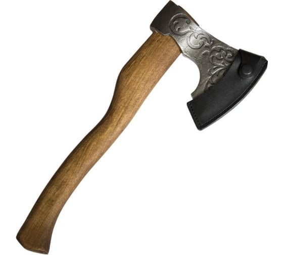 Изображение товара Топор кованый KRAFTAIR Викинг-Премиум-C из высокопрочной стали марки в кожаном чехле Викинг-Премиум-С-К