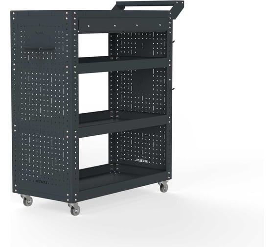 Изображение товара Тележка инструментальная ООО Металекс Metalex Тип 2А, 800x450x950, 4 полки, серый, 118777