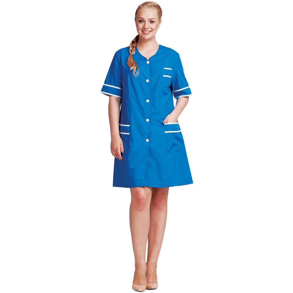 Изображение товара Халат ГК Спецобъединение ЕВГЕНИЯ василек 128-132 см женский короткий смесовая ткань