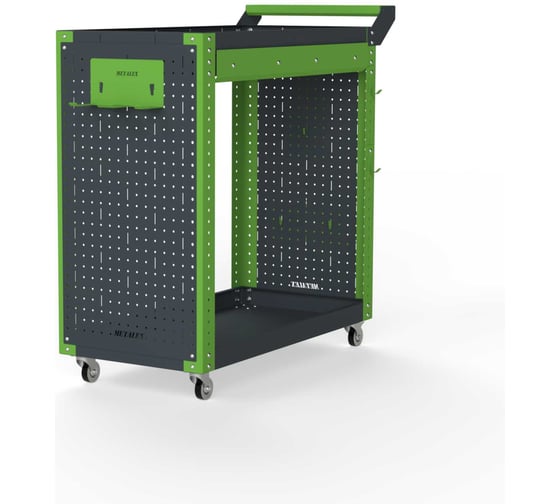 Изображение товара Тележка инструментальная ООО Металекс Metalex Тип 2А, 900x400x800, 2-е полки, серо-зеленый, 118677
