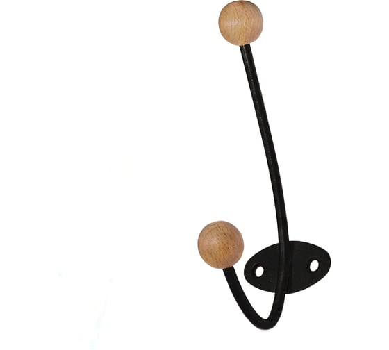 Изображение товара Крючок-вешалка с деревянными шариками Трибатрон КВД-2 черный муар 87479