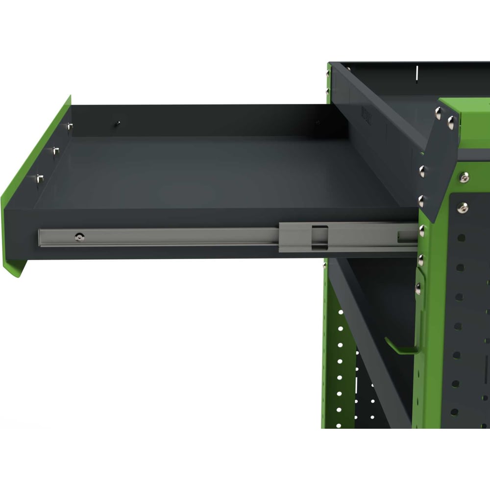 Изображение товара Тележка инструментальная Металекс Тип 2А 900x400x950 мм 4 полки серо-зеленый