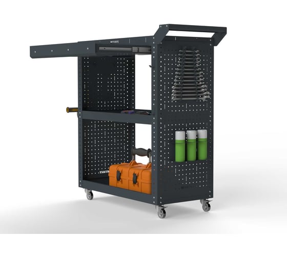 Изображение товара Тележка инструментальная ООО Металекс Metalex Тип 2А, 900x400x950, 3 полки, серый, 118743