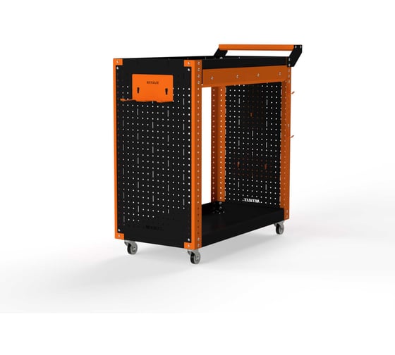 Изображение товара Тележка инструментальная ООО Металекс Metalex Тип 2А, 900x450x800, 2-е полки, оранжево-черный, 118688