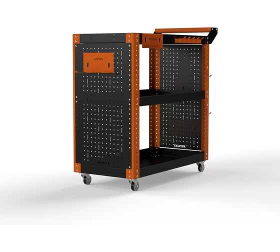 Изображение товара Тележка инструментальная ООО Металекс Metalex Тип 2А, 900x450x800, 3 полки, оранжево-черный, 118726