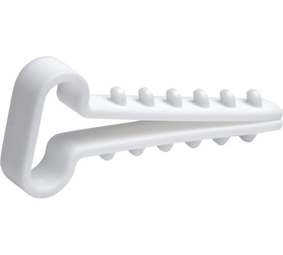 Изображение товара Дюбель-хомут Росдюбель нейлон, 5х10 мм, для плоского кабеля, белый, 100 шт. 931584