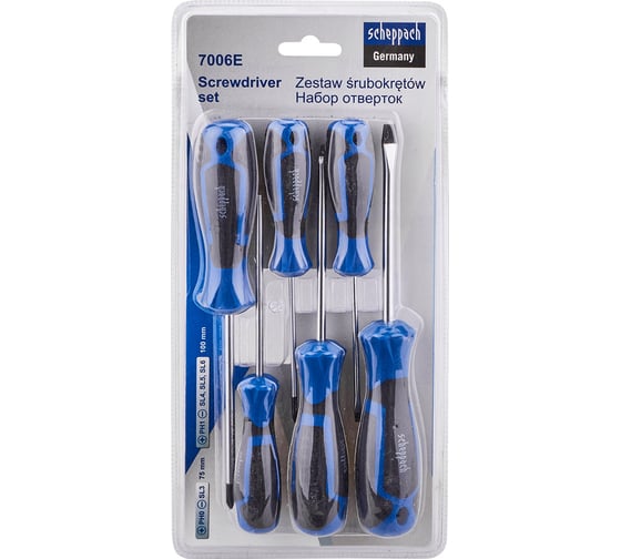 Изображение товара Отвертки Scheppach 6 предметов Sch-7006E(66024)