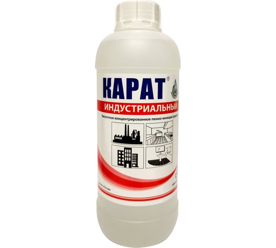 Изображение товара Индустриальный концентрат очиститель от мочевого камня, ржавчины и известкового налета Карат 30 , 1 л 4607002302581