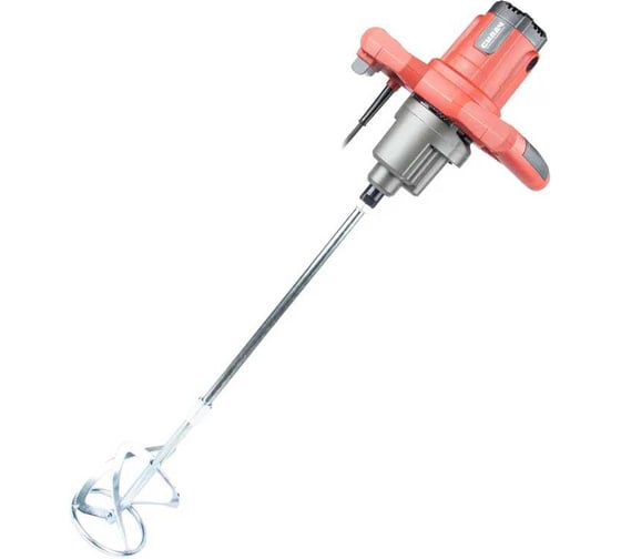 Изображение товара Строительный миксер СИЛАЧ ДЭМ-1500 (1500Вт, 2 скор, 0-580/0-900об/мин, насадка в комплекте) (1/2) 024101