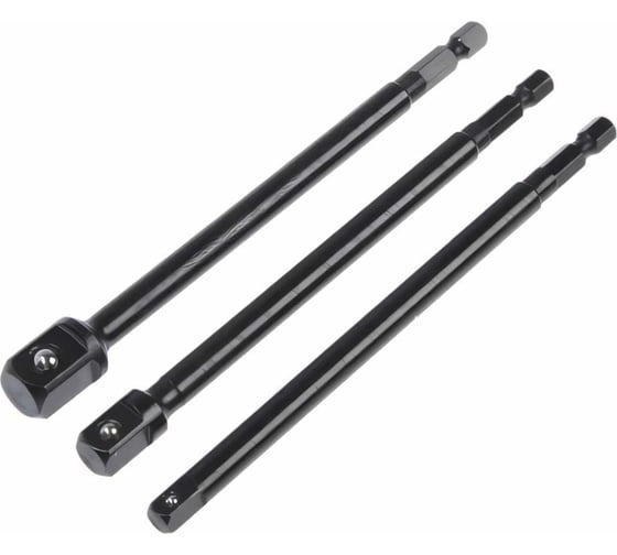 Изображение товара Набор адаптеров для торцевых головок под квадрат (3 шт; 1/2; 3/8; 1/4; 150 мм) ТУНДРА 5470953