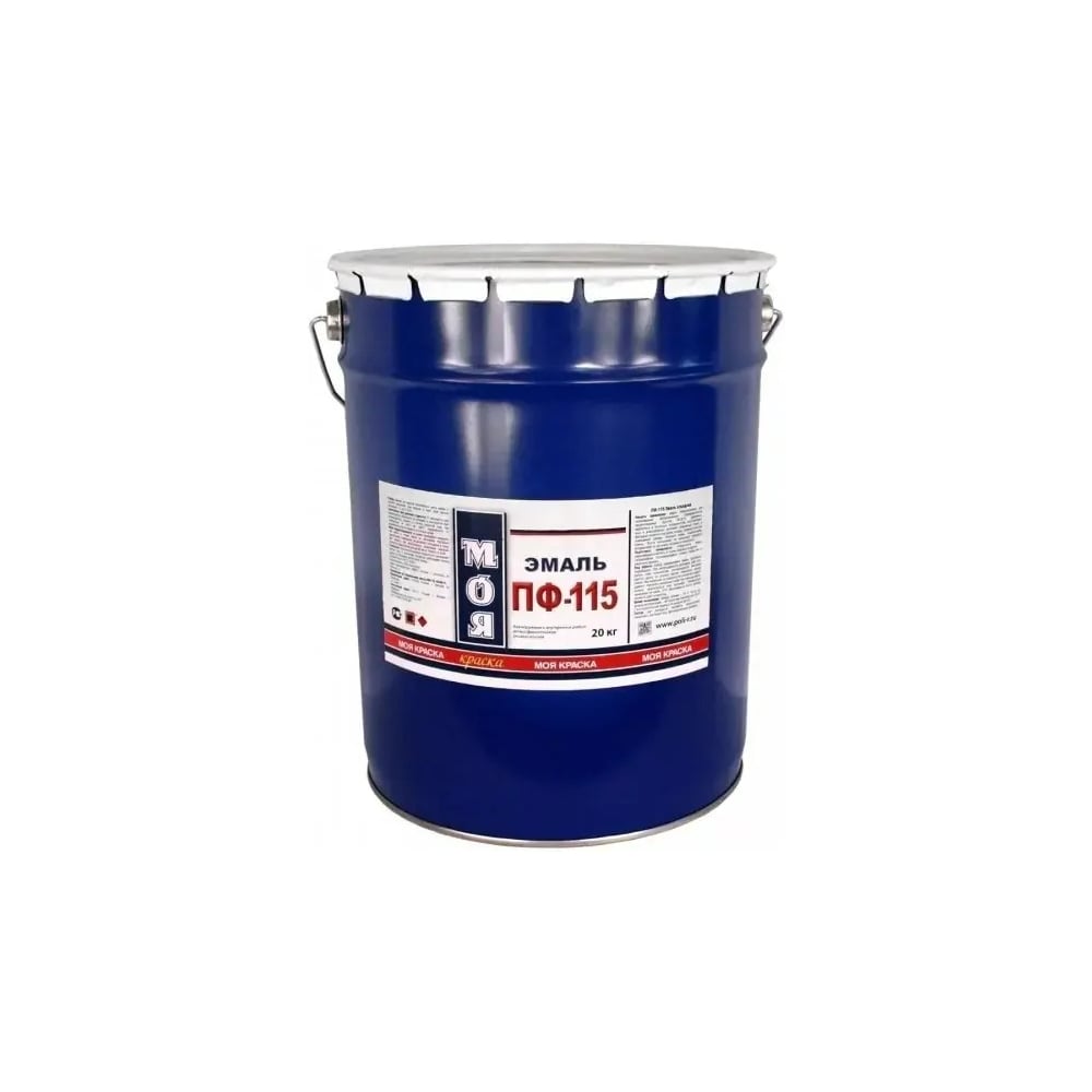 Изображение товара Эмаль ПФ-115 зеленая 20кг - высокая износостойкость для внутренней и наружной окраски