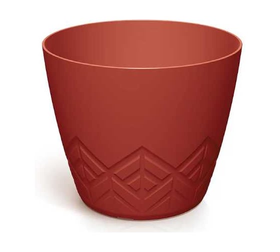 Изображение товара Кашпо ФлораПласт Areco пластик, d20 см, h17 см, 3.9л ретро красный 0 72385