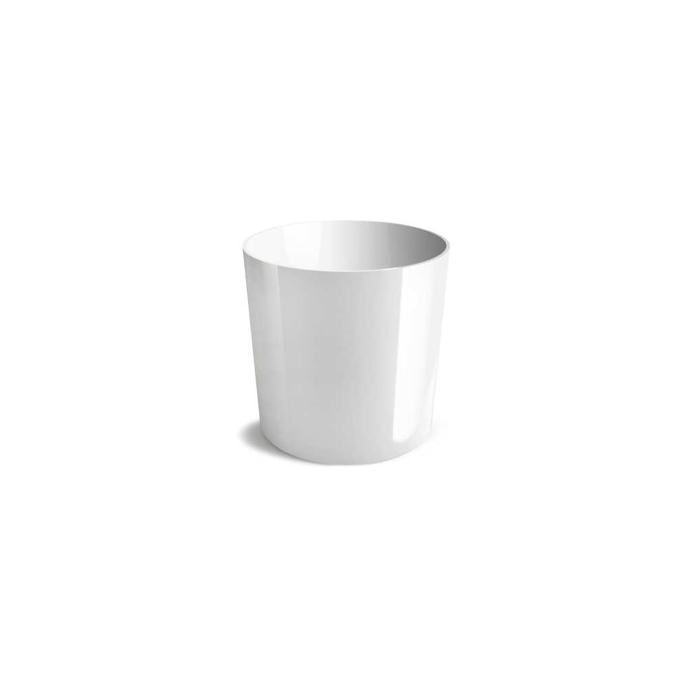 Изображение товара Кашпо ФлораПласт Cylinder пластик, d15 см, h15 см, белый 0 69683