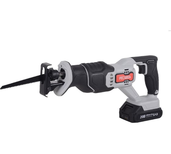 Изображение товара Сабельная пила аккумуляторная Ресанта АСП-20Li (в комплекте 1 АКБ и ЗУ) ЕА+ 75/25/2