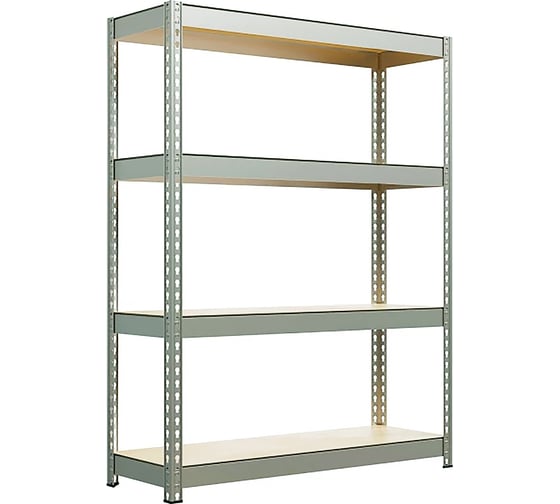 Изображение товара Стеллаж IRONMEBEL Optimus Hook Pro RAL7035 2000x1800x500, 4 яруса M-СГРФ2000х1800х500х4