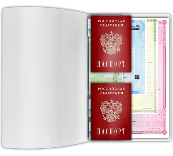 Изображение товара Папка-органайзер обложка семейная Staff для 2-х комплектов документов, А4, ПВХ, матовая, 238873