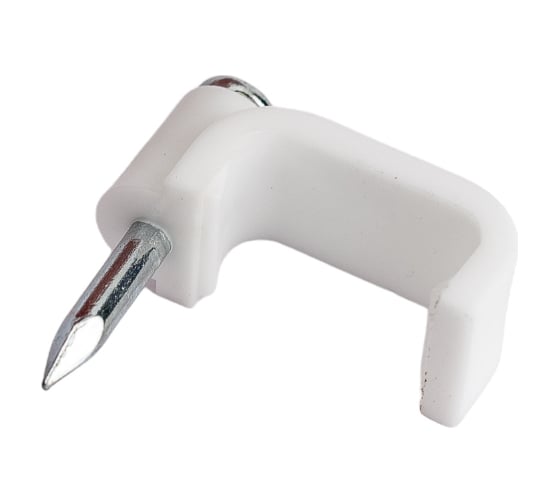 Изображение товара Скоба IEK 12 мм, плоская, пластиковая, 20 шт. USK21-12-020