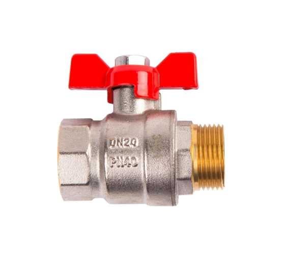 Изображение товара Кран шаровый AXIS ARROWHEAD, ручка бабочка, ВН-НР, никелированный, PN40 3/4 113033