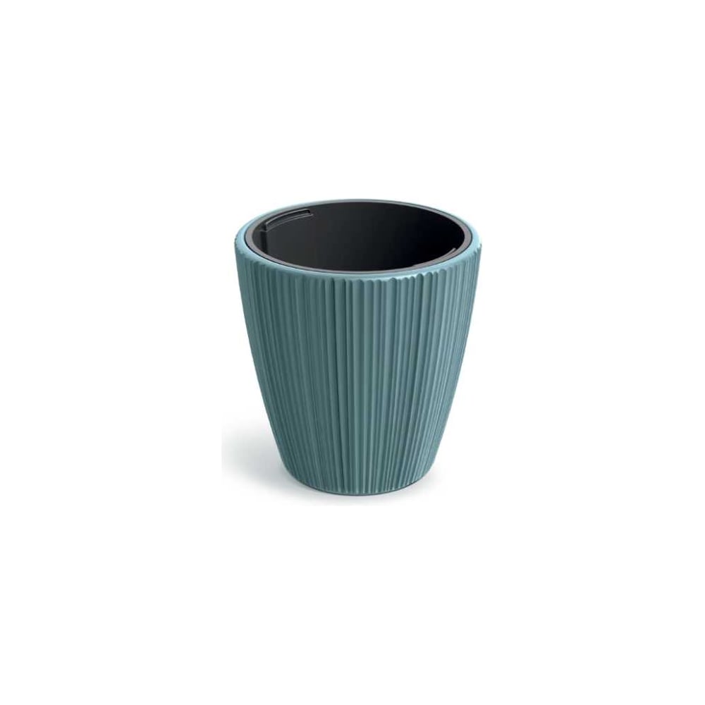 Изображение товара Кашпо пластик с вкладышем ФлораПласт ORО d24см h24см синий