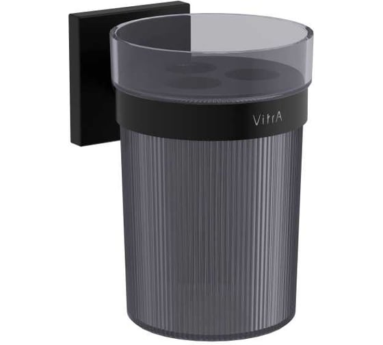 Изображение товара Стаканчик для зубных щеток Vitra Root черный матовый A4480636