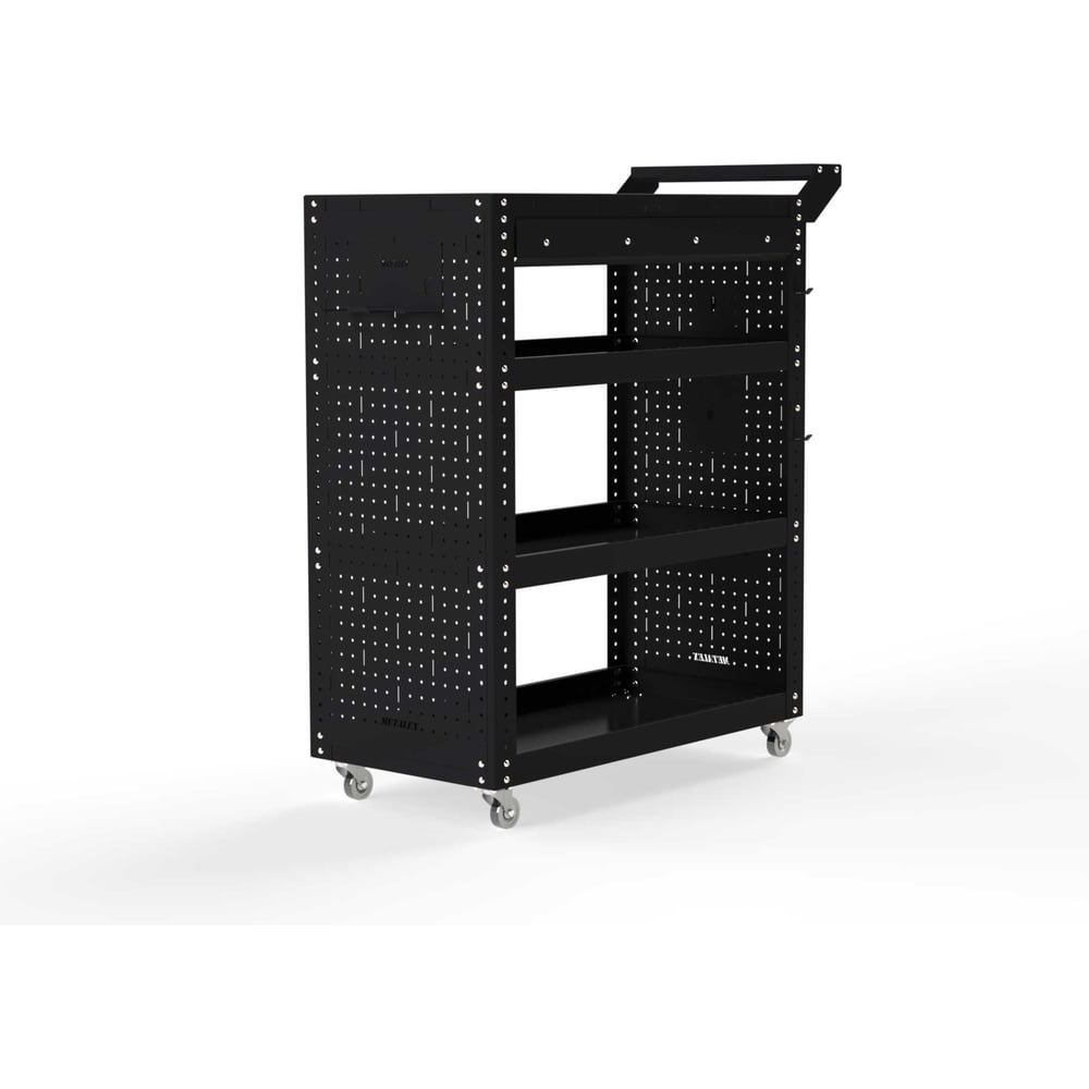 Изображение товара Инструментальная тележка ООО Металекс 2А 700x450x950 с 4 полками черная
